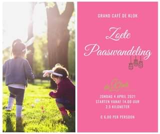 1e Paasdag organiseren we een Zoete Paaswandeling! Gerda heeft dit keer een kor…