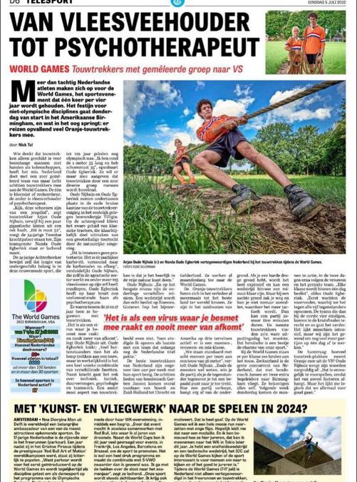 Heel mooi stuk in de Telegraaf.

Vandaag een mooi stuk in de Telegraaf. 
 We wen…